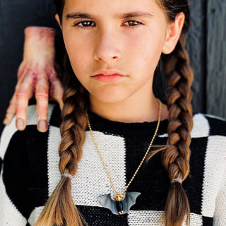 Gunner & Lux Rhinestone Bat Necklace at DLK