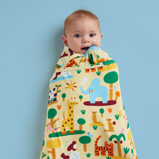 Halcyon Nights Zoo Crew Swaddle Blanket at DLK