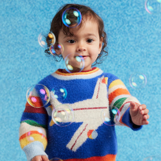 Halcyon Nights Kids Cars & Planes Beep Beep Knit Sweater at DLK