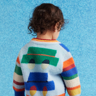 Halcyon Nights Kids Cars & Planes Beep Beep Knit Sweater at DLK