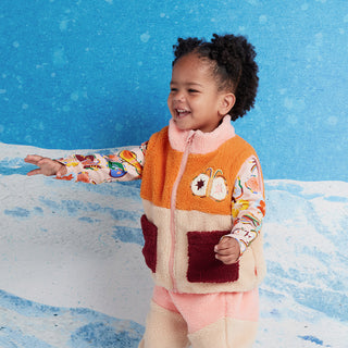 Halcyon Nights Kids Sherpa Jacket Vest Combo at Design Life Kids
