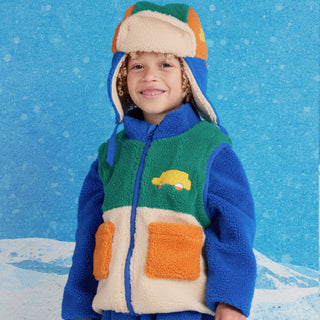 Halcyon Nights Beep Beep Sherpa Jacket Vest Combo/ Design Life Kids