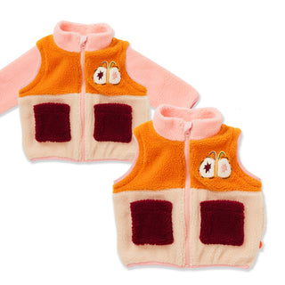 Halcyon Nights Kids Sherpa Jacket Vest Combo at Design Life Kids