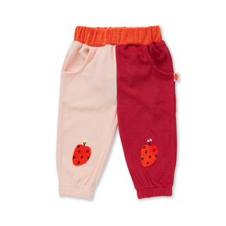 Halcyon Nights Strawberry Tiny Orchard Terry Pants at Design Life Kids