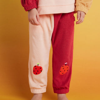 Halcyon Nights Strawberry Tiny Orchard Terry Pants at Design Life Kids