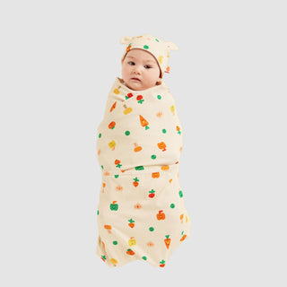 Halcyon Nights Teeny Tiny Vegetable Print Swaddling Blanket at DLK