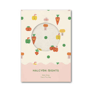 Halcyon Nights Teeny Tiny Vegetable Print Swaddling Blanket at DLK
