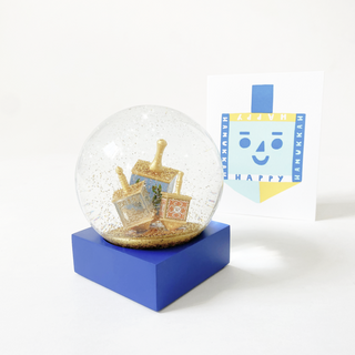 Dreidel Snow Globe for Hanukkah and holiday gifts at DLK