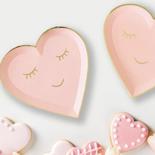 Blushing Heart Party Plates