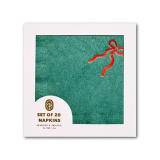 Holiday Bow Cocktail Napkin Set at DLK