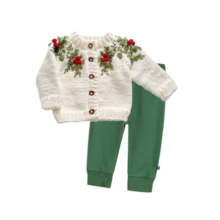 Holly Knit Baby Toddler Cardigan Set at Design Life Kids