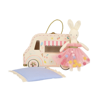 Mini Suitcase Doll - Ice Cream Van Bunny