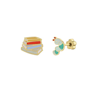 JaxKelly Bookworm Stud Earrings at Design Life Kids