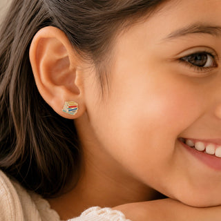JaxKelly Bookworm Stud Earrings at Design Life Kids