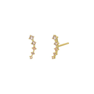 JaxKelly Champagne Crawler Earrings at DLK