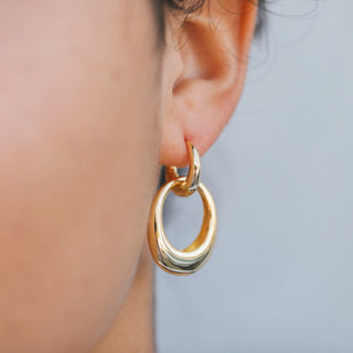 JaxKelly Coupled Gold Hoops at DLK