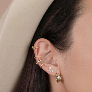 JaxKelly Pave Snake Gold Stud Earrings at Design Life Kids