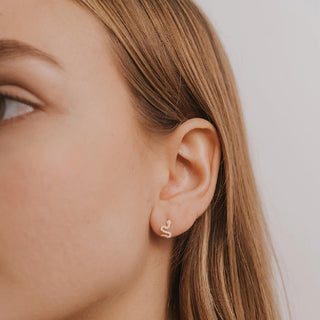 JaxKelly Pave Snake Gold Stud Earrings at Design Life Kids