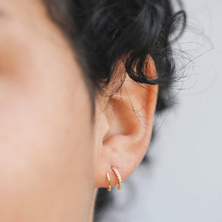 JaxKelly Pave Spiral Gold Earrings at Design Life Kids