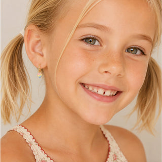 JaxKelly Rainbow Heart Hoop Earrings at Design Life Kids