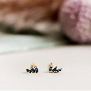 JaxKelly Sapphire Offset Earrings at Design Life Kids