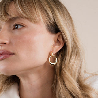 JaxKelly Coupled Gold Hoops at DLK
