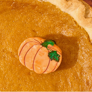 Pumpkin Hair Claw Clip by Jenny Lemons at Design Life Kids