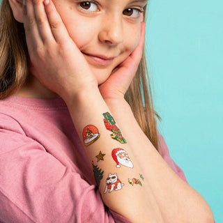 Kids Christmas Holiday Temporary Tattoos on DLK