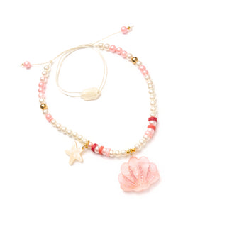 Lilies & Roses Pink Seashells Necklace at DLK