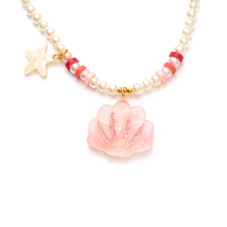 Lilies & Roses Pink Seashells Necklace at DLK