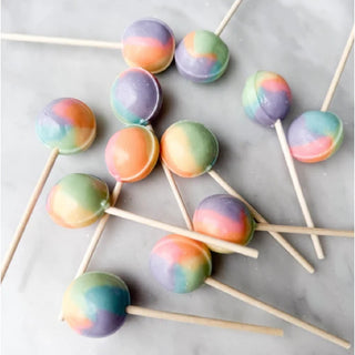Handmade Artisan Rainbow Sherbet Lollipops at Design Life Kids