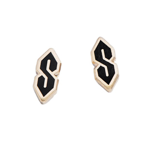 Gold S Stud Earrings at Design Life Kids