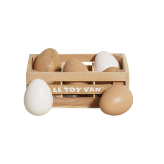 Le Toy Van Farm Eggs Wooden Market Crate Playset. Design Life Kids