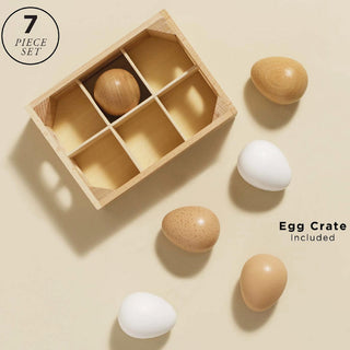 Le Toy Van Farm Eggs Wooden Market Crate Playset. Design Life Kids