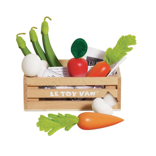 Le Toy Van Wooden Crate Toy Vegetables at Design Life Kids
