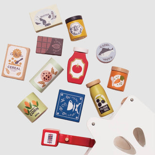 Le Toy Van Wooden Grocery Basket Scanner and Food at Design Life Kids