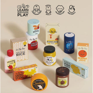 Le Toy Van Wooden Grocery Play Food Set at Design Life Kids