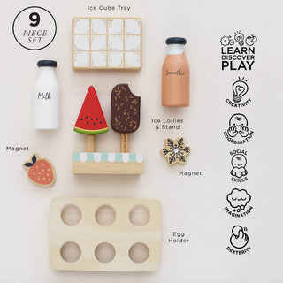 Wooden Rattan Play Kitchen Set at Design Life Kids