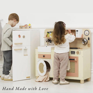 Wooden Rattan Play Kitchen Set at Design Life Kids