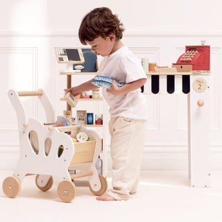 Le Toy Van Wooden Shopping Cart at Design Life Kids