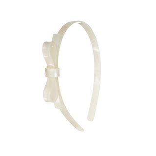 Lilies & Roses White Bow Headband at DLK