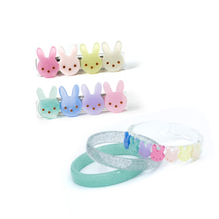 Lilies & Roses Bunny Rabbit Hair Clip Set at Design Life Kids


