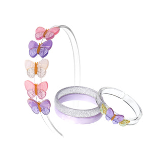 Lilies & Roses Lilac Butterfly Bracelet Set at Design Life Kids