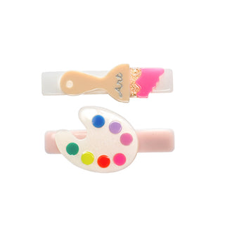 Lilies & Roses Paintbrush Hair Clip Set at Design Life Kids