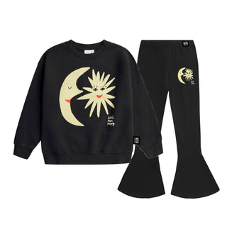 Moon & Star Flared Leggings Little Man Happy on Design Life Kids