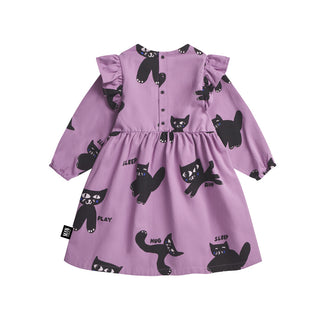Little Man Happy Woven Cat Print Party Dress for kids at DLK