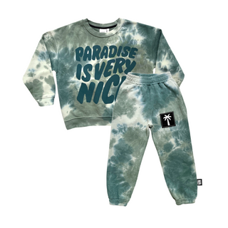 Paradise Palms Tie Dye Sweatpants Little Man Happy on Design Life Kids