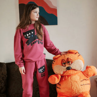 Little Man Happy Cat Sweatshirt for kids at DLK