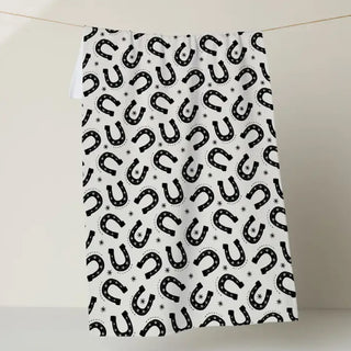 Lucky Stride Horseshoes Geometry Towels at Design Life Kids