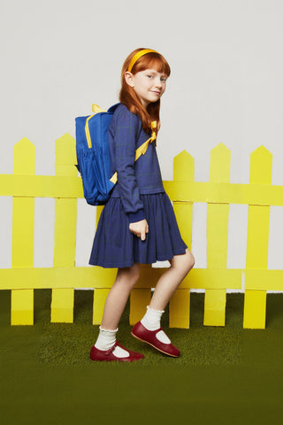 Navy Grid Dress Mon Coeur on Design Life Kids
